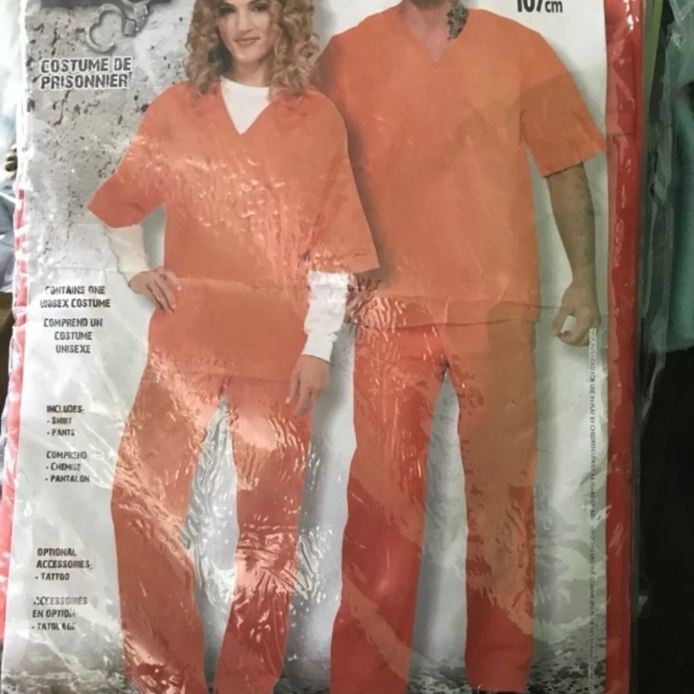 Unisex Orange Prisoner Costume
